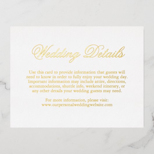 Traditionele Elegante Trouwruimte Kaart (Voorkant)