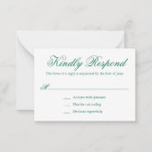 Traditionele Emerald Green formele mini bruiloft R Notitiekaartje (Voorkant)