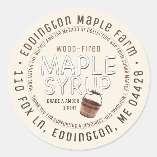 Traditionele emmer- en tapemaplusje voor de method ronde sticker (Voorkant)