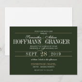 Traditionele en klassieke Groene Weddenschapsset Kaart (Voorkant / Achterkant)