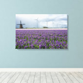 Traditionele en moderne windmolen in Holland canva Canvas Afdruk (Insitu (Houten vloer))