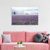 Traditionele en moderne windmolen in Holland canva Canvas Afdruk (Insitu (Woonkamer))