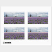 Traditionele en moderne windmolen in Holland stick Rechthoekige Sticker (Vel)