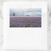 Traditionele en moderne windmolen in Holland stick Rechthoekige Sticker (Tas)