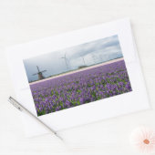 Traditionele en moderne windmolen in Holland stick Rechthoekige Sticker (Envelop)