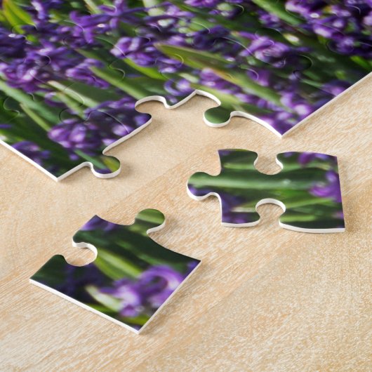 Traditionele en moderne windmolens met bloemen legpuzzel (Zijkant)