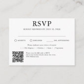 Traditionele en QR-code bruiloft RSVP behuizing au Informatiekaartje (Voorkant)