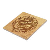 Traditionele  en versleten Chinese drakencirkel Tegeltje (Zijkant)