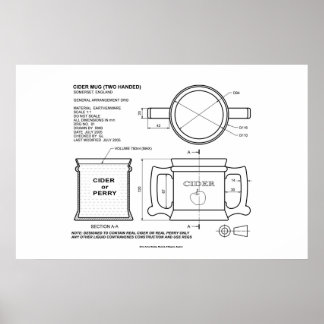Traditionele Engelse ciderMok Poster