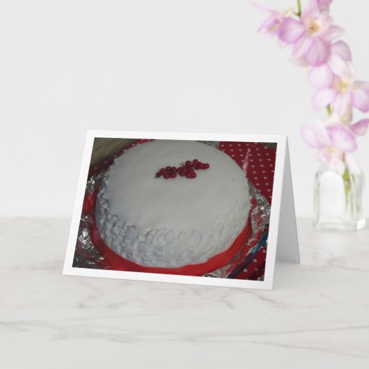 Traditionele Engelse decoratieve kerstcake Kaart (Orchidee)