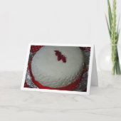 Traditionele Engelse decoratieve kersttaart Kaart (Voorkant)