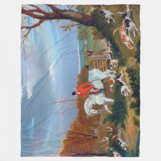 Traditionele Engelse fox Hunt Sports Dog Fleece Deken (Voorkant)