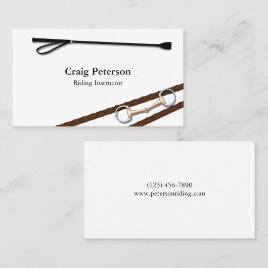 Traditionele Engelse stijl Equestrian Visitekaartje (Voorkant / Achterkant)