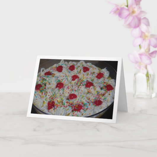 Traditionele Engelse Trifle Dessert keuken Kaart (Orchidee)