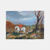 Traditionele Engelse Vossenjacht Sporthond Fleece Deken (Voorkant (Horizontaal))