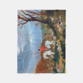 Traditionele Engelse Vossenjacht Sporthond Fleece Deken (Voorkant)