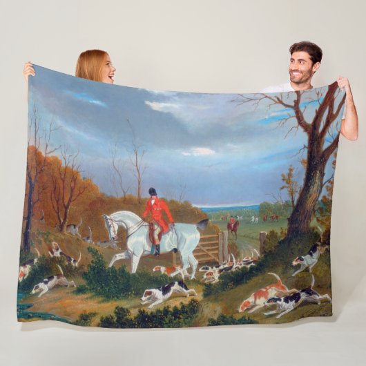 Traditionele Engelse Vossenjacht Sporthond Fleece Deken (In situ)