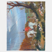 Traditionele Engelse Vossenjacht Sporthond Fleece Deken (Voorkant)