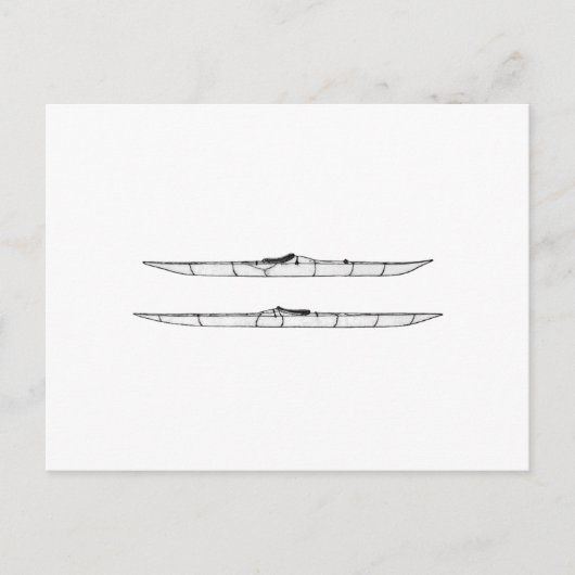 Traditionele Eskimo Kayaks-Logo (zonder titel) Briefkaart (Voorkant)