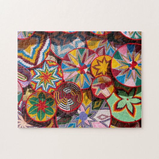Traditionele Ethiopische manden Legpuzzel (Horizontaal)