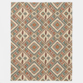 Traditionele etnische levendige Tribal veren bruin Fleece Deken (Voorkant)