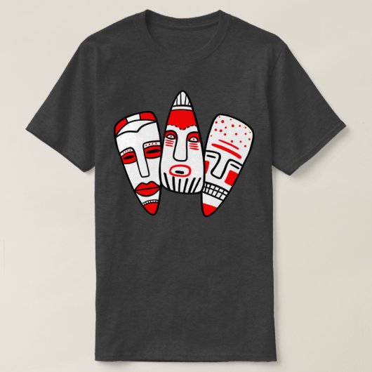 Traditionele etnische maskers t-shirt (Design voorkant)