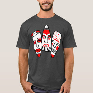 Traditionele etnische maskers t-shirt