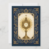 Traditionele Eucharistische Monstrans Communie Kaart (Voorkant)