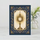 Traditionele Eucharistische Monstrans Communie Kaart (Staand voorkant)