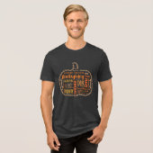 Traditionele familie Thanksgiving Mannen Tri-Blend Shirt (Voorkant volledig)