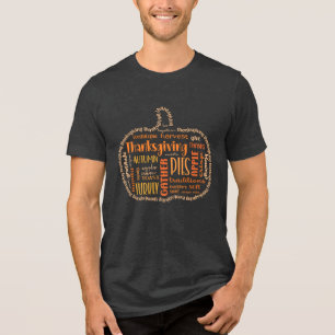 Traditionele familie Thanksgiving Mannen Tri-Blend Shirt