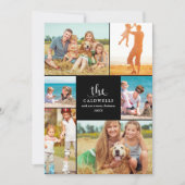 Traditionele familiefotocollage van het jaaroverzi feestdagenkaart (Voorkant)