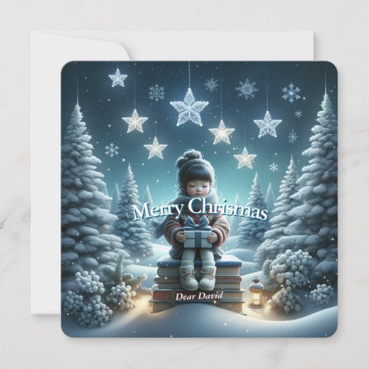 Traditionele fantasie kerstkaart (Voorkant)