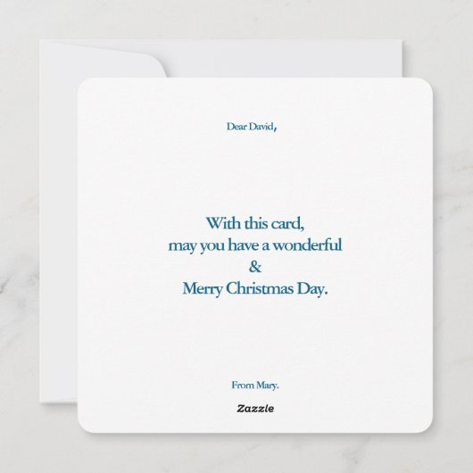 Traditionele fantasie kerstkaart (Achterkant)