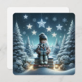 Traditionele fantasie kerstkaart (Voorkant / Achterkant)