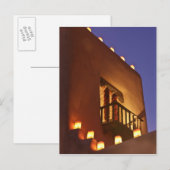 Traditionele farolitos verlichten adobe structuren briefkaart (Voorkant / Achterkant)