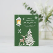 Traditionele feestelijke kerst briefkaart (Staand voorkant)