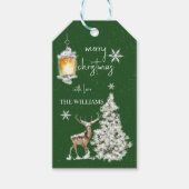 Traditionele feestelijke kerst cadeaulabel (Voorkant)