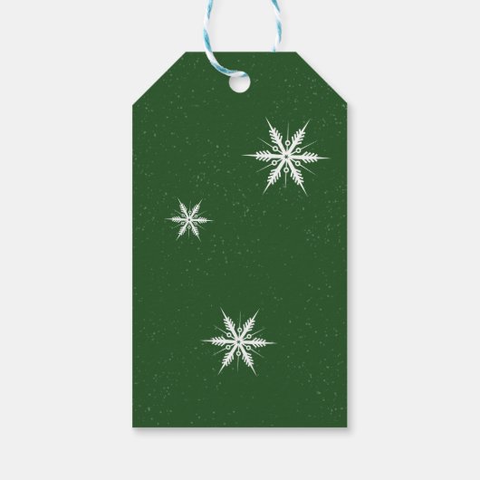 Traditionele feestelijke kerst cadeaulabel (Achterkant)