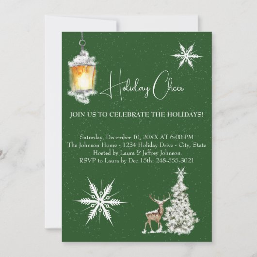 Traditionele feestelijke kerst kaart (Voorkant)