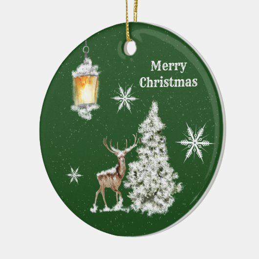 Traditionele feestelijke kerst keramisch ornament (Links)