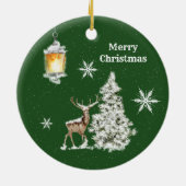 Traditionele feestelijke kerst keramisch ornament (Achterkant)