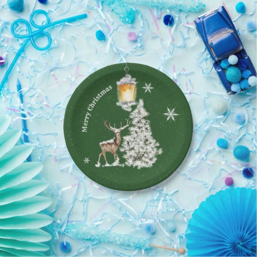 Traditionele feestelijke kerst papieren bordje (Feest)