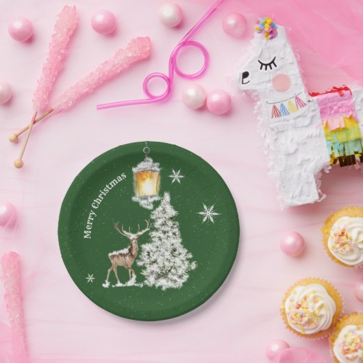 Traditionele feestelijke kerst papieren bordje (Feest)