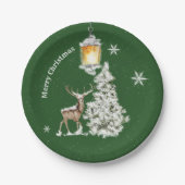 Traditionele feestelijke kerst papieren bordje (Voorkant)