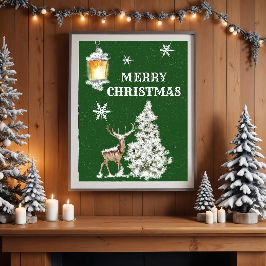 Traditionele feestelijke kerst poster