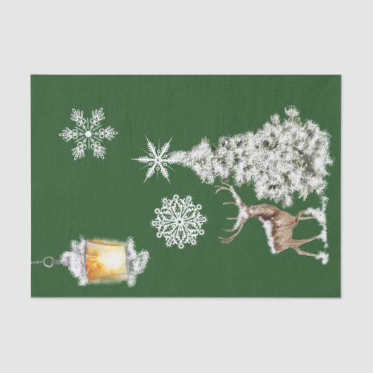 Traditionele feestelijke kerst tissuepapier (Voorkant)