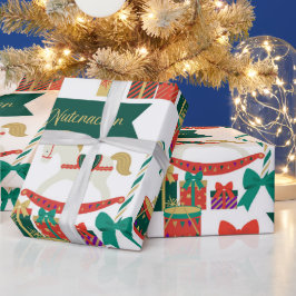 Traditionele feestelijke keukenspeelgoed kerst cadeaupapier