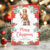 Traditionele feestelijke notenkraker Botanische Ke Feestdagen Kaart