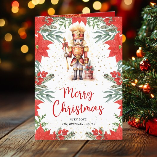 Traditionele feestelijke notenkraker Botanische Ke Feestdagen Kaart